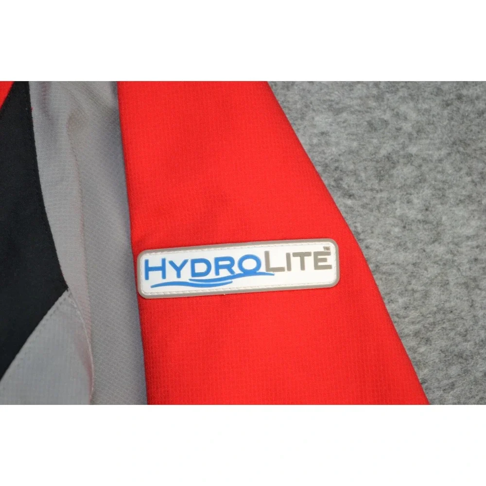 FootJoy Hydro Lite‎ Jacket Golf Coats Mens Large Red Gray Full Zip Long Sleeve
